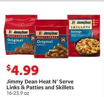 Fareway Jimmy Dean Heat N' Serve Links & Patties And Skillets offer