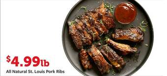 Fareway All Natural St. Louis Pork Ribs offer