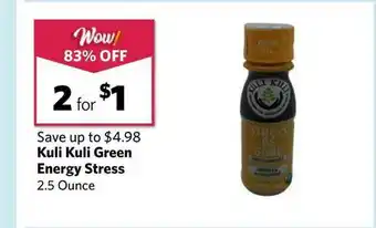 Grocery Outlet Kuli Kuli Green Energy Stress 2.5 Ounce offer
