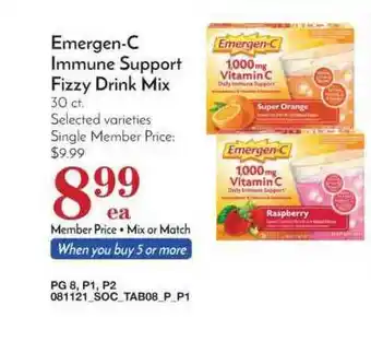 Pavilions Emergen-C Immune Support Fizzy Drink Mix offer
