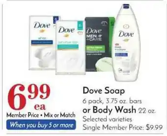 Pavilions Dove Soap Or Body Wash offer
