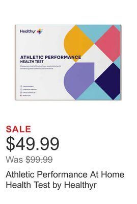 Costco Athletic performance at home health test by healthyr offer