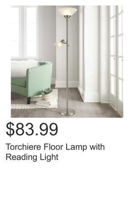 Costco Torchiere floor lamp with reading light offer