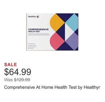 Costco Comprehensive at home health test by healthyr offer