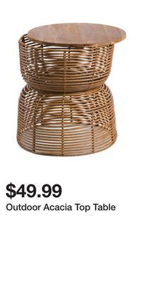 TJ Maxx Outdoor acacia top table offer