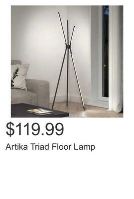 Costco Artika triad floor lamp offer
