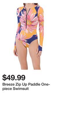 TJ Maxx Breeze zip up paddle one-piece swimsuit offer