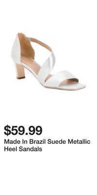 TJ Maxx Made in brazil suede metallic heel sandals offer