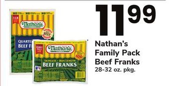 ACME Nathan's family pack beef franks offer