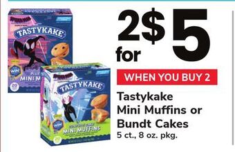 ACME Tastykake mini muffins or bundt cakes offer