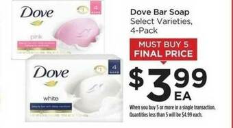 Food 4 Less Dove Bar Soap offer