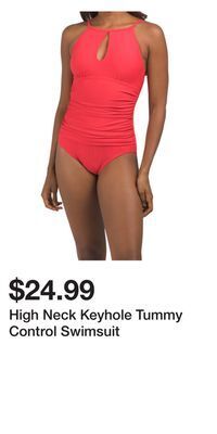 TJ Maxx High neck keyhole tummy control swimsuit offer