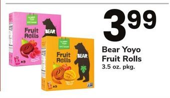 ACME Bear yoyo fruit rolls offer