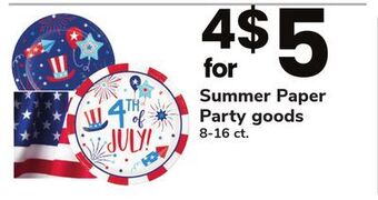 ACME Summer paper party goods offer
