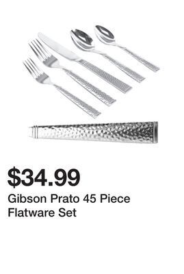 Kmart Gibson prato 45 piece flatware set offer