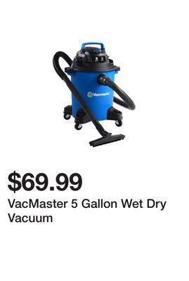 Kmart Vacmaster 5 gallon wet dry vacuum offer