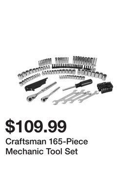 Kmart Craftsman 165-piece mechanic tool set offer