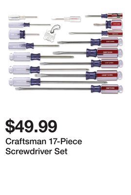 Kmart Craftsman 17-piece screwdriver set offer