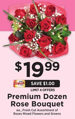 ShopRite Premium dozen rose bouquet offer