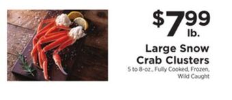 ShopRite Large snow crab clusters offer