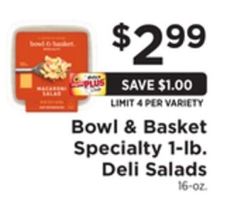 ShopRite Specialty 1-lb. deli salads offer