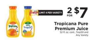 ShopRite Pure premium juice offer