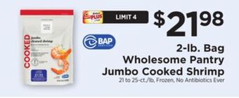 ShopRite 2-lb. bag jumbo cooked shrimp offer