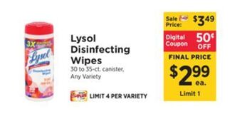 ShopRite Disinfecting wipes offer