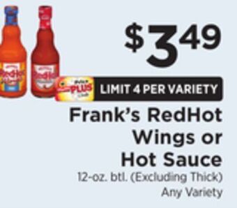 ShopRite Redhot wings or hot sauce offer