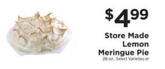 ShopRite Store made lemon meringue pie offer
