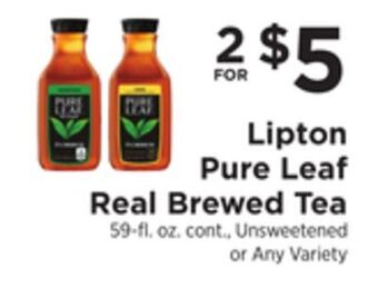 ShopRite Pure leaf real brewed tea offer