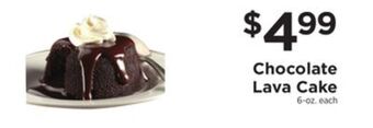 ShopRite Chocolate lava cake offer