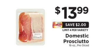 ShopRite Domestic prosciutto offer