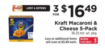 ShopRite Macaroni & cheese 5-pack offer