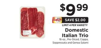 ShopRite Domestic italian trio offer