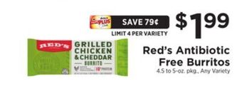 ShopRite Antibiotic free burritos offer