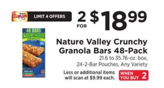 ShopRite Crunchy granola bars 48-pack offer