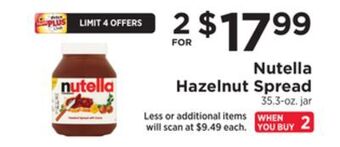 ShopRite Hazelnut spread offer