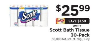 ShopRite Bath tissue 30-pack offer