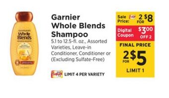ShopRite Whole blends shampoo offer