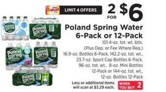 ShopRite Water 6-pack or 12-pack offer