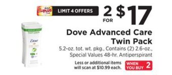 ShopRite Advanced care twin pack offer