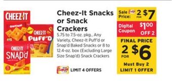 ShopRite Snacks or snack crackers offer