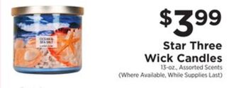 ShopRite Star three wick candles offer