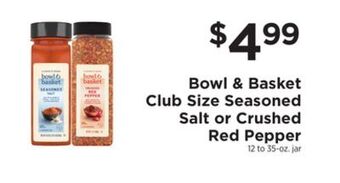 ShopRite Club size seasoned salt or crushed red pepper offer