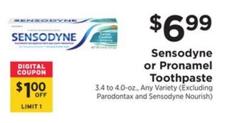ShopRite Sensodyne or pronamel toothpaste offer