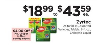 ShopRite Zyrtec offer