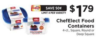ShopRite Food containers offer