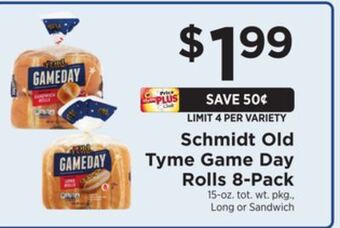 ShopRite Tyme game day rolls 8-pack offer