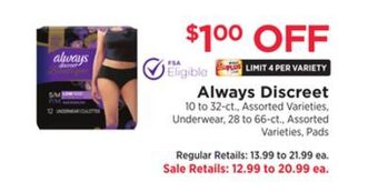 ShopRite Always discreet offer